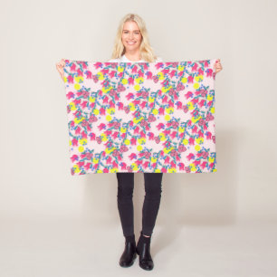 Vintager Frühling Pink Tulips Blume Blossom Fleecedecke
