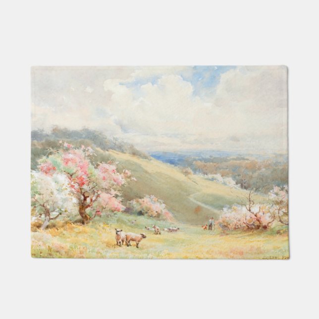 Vintager Frühling von Joseph Rubens Powell Fußmatte (Vorderseite)
