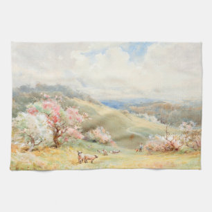 Vintager Frühling von Joseph Rubens Powell Geschirrtuch