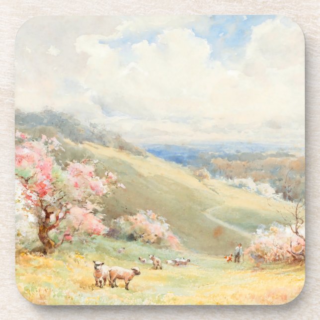 Vintager Frühling von Joseph Rubens Powell Getränkeuntersetzer (Vorderseite)