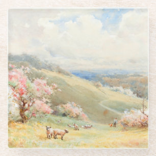 Vintager Frühling von Joseph Rubens Powell Glasuntersetzer