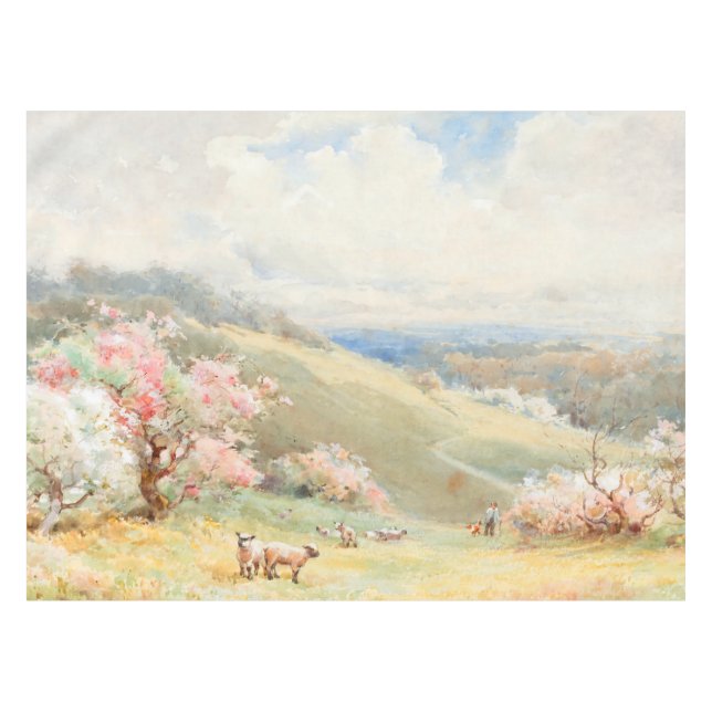 Vintager Frühling von Joseph Rubens Powell Tischdecke (Vorderseite (Horizontal))