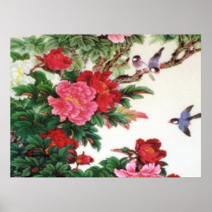 Vintager Frühlingsbeginn japanischer Kunstwerke Poster