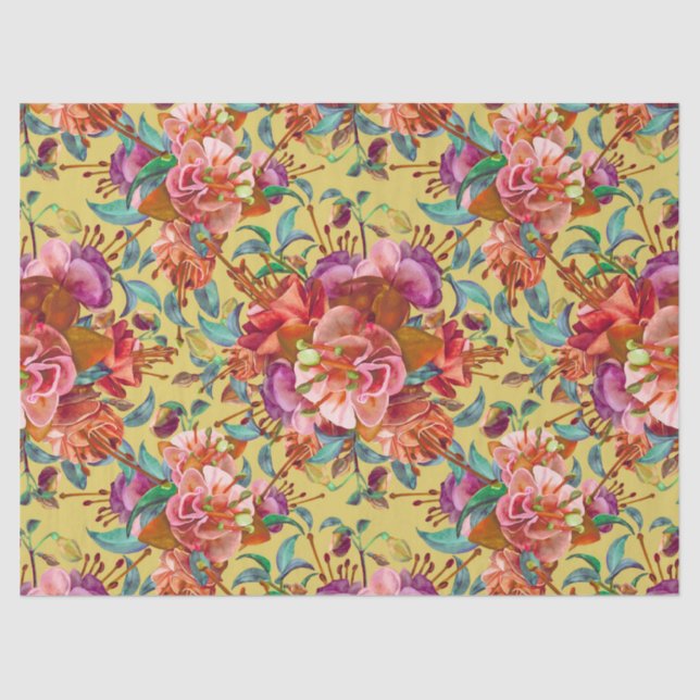 Vintager Frühlingsfleckenblut Seidenpapier (Vorderseite)