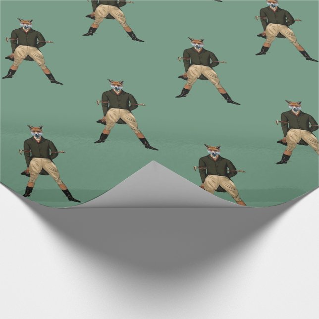 Vintager Fuchs Geschenkpapier (Ecke)