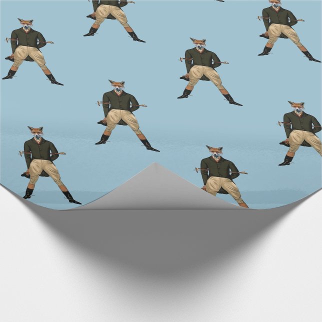 Vintager Fuchs Geschenkpapier (Ecke)