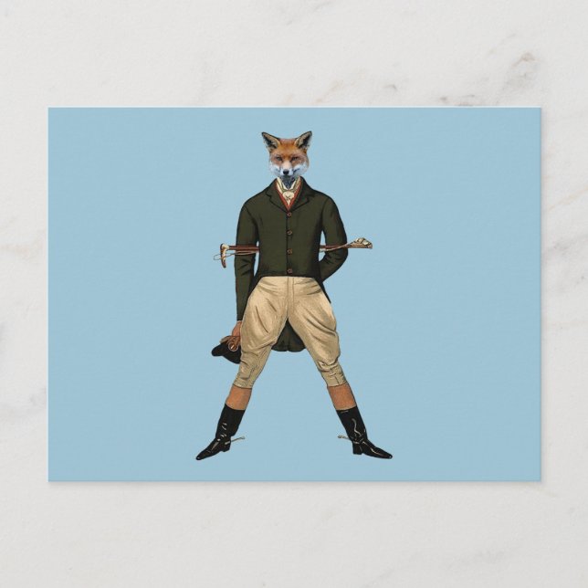 Vintager Fuchs Postkarte (Vorderseite)