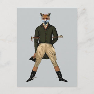 Vintager Fuchs Postkarte