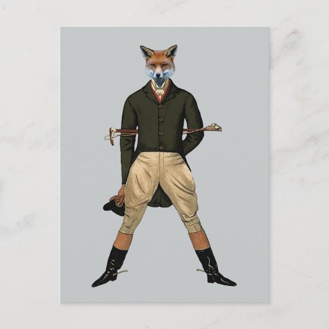 Vintager Fuchs Postkarte (Vorderseite)