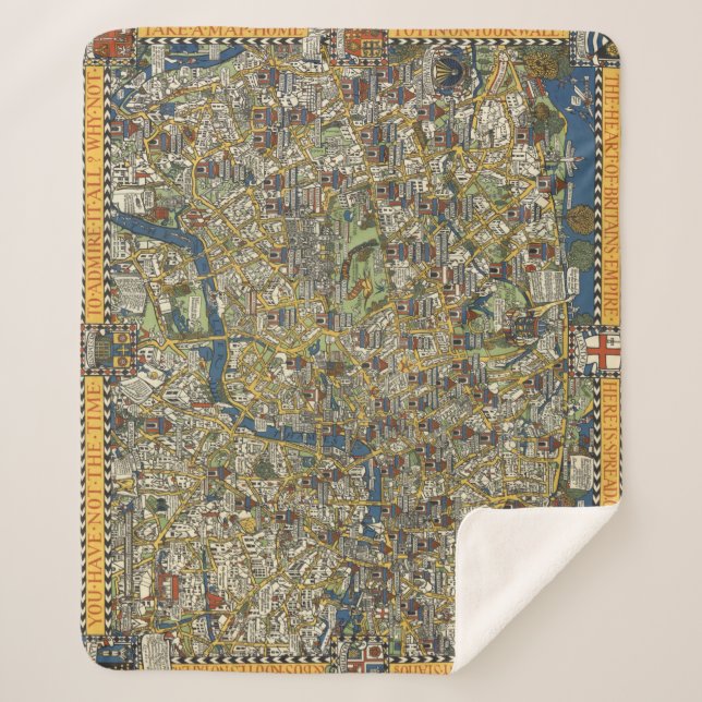 Vintager Führer nach London Sherpadecke (Vorderseite)