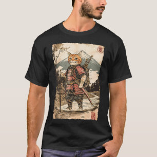 Vintager Fuji Anime Japanischer Tattoo Samurai C T-Shirt