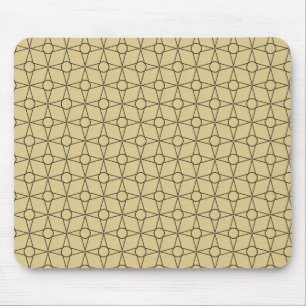 Vintager Funk Geometric Mousepad, Champagne Gold Mousepad