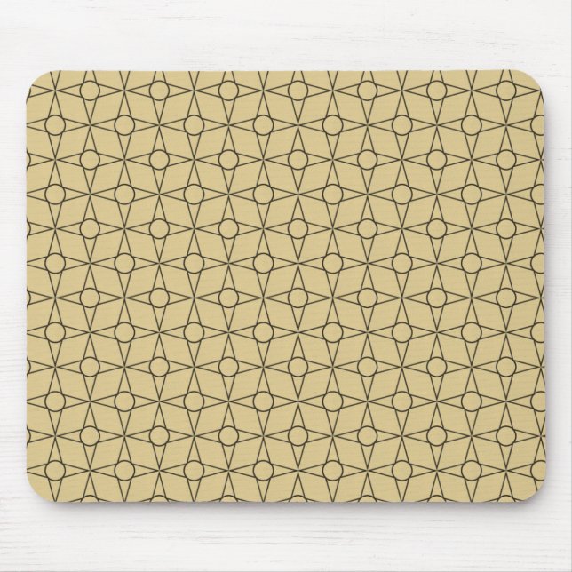 Vintager Funk Geometric Mousepad, Champagne Gold Mousepad (Vorne)
