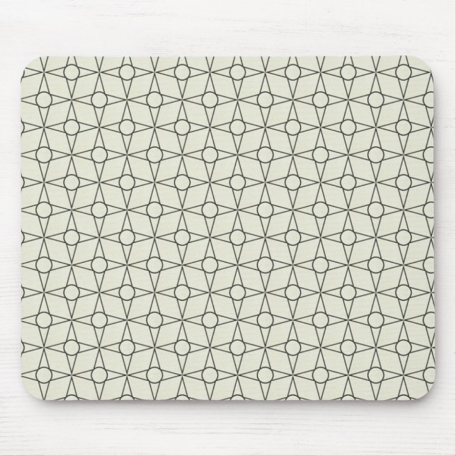 Vintager Funk Geometric Mousepad, Elfenbein Mousepad (Vorne)
