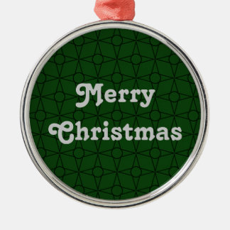 Vintager Funk Premium Ornament, grün Silbernes Ornament