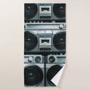 Vintager Funkboomkasten Badehandtuch