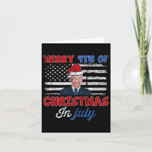 Vintager Funny Joe Biden frohe 4. Weihnachtsfeier Karte