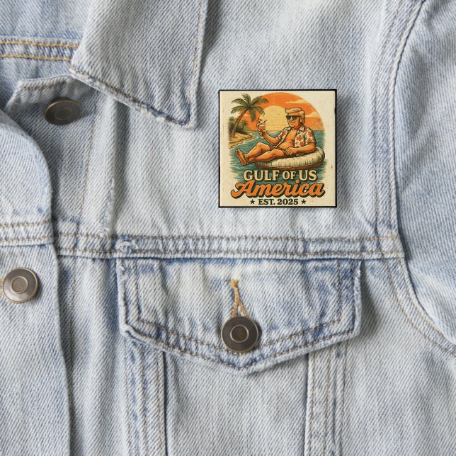 Vintager Funny Trump - Amerikas Golf 2025 Button (Beispiel)