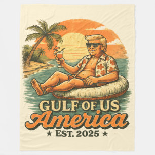 Vintager Funny Trump - Amerikas Golf 2025 Fleecedecke