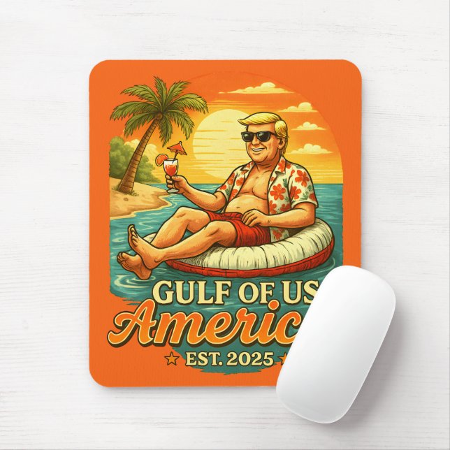 Vintager Funny Trump - Amerikas Golf 2025 Mousepad (Mit Mouse)