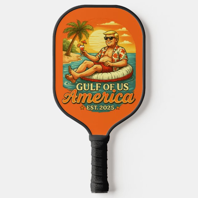 Vintager Funny Trump - Amerikas Golf 2025 Pickleball Schläger (Vorderseite)