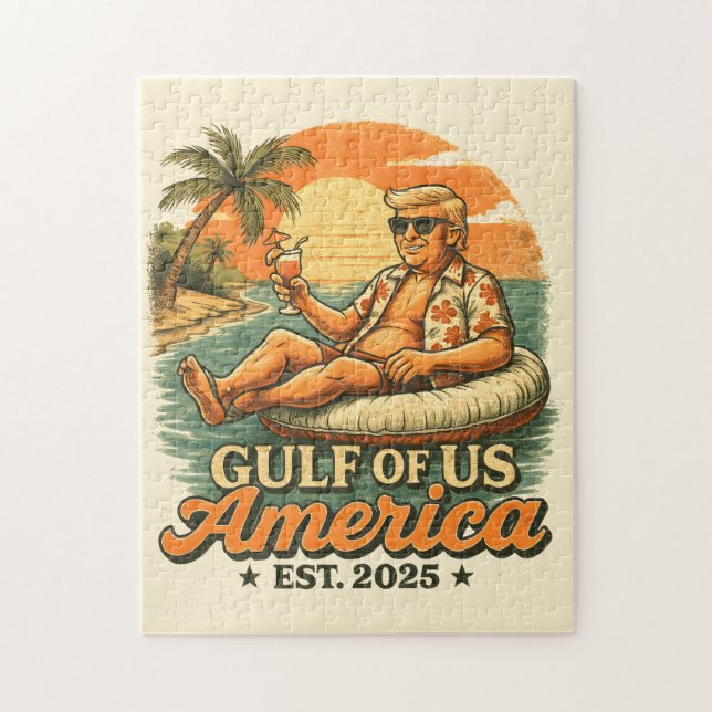Vintager Funny Trump - Amerikas Golf 2025 Puzzle (Vertikal)