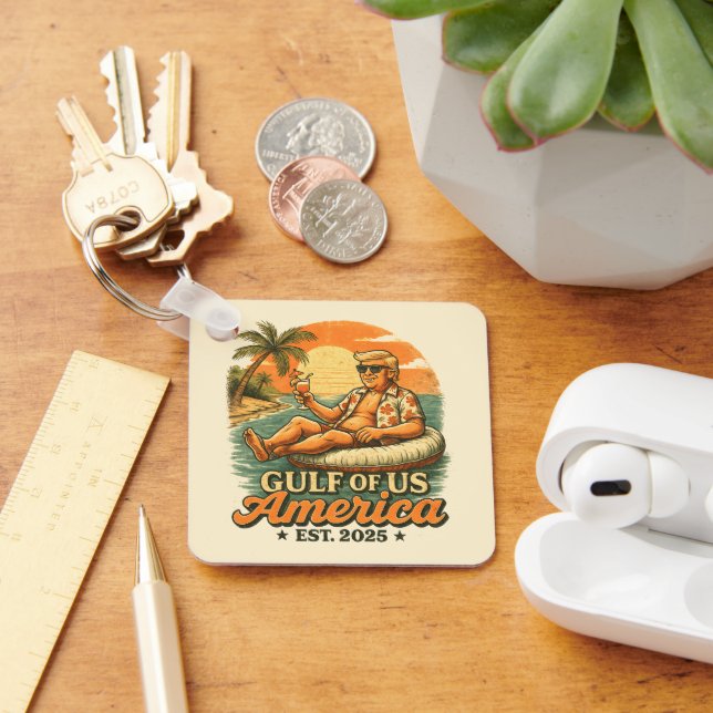 Vintager Funny Trump - Amerikas Golf 2025 Schlüsselanhänger (Schreibtisch)