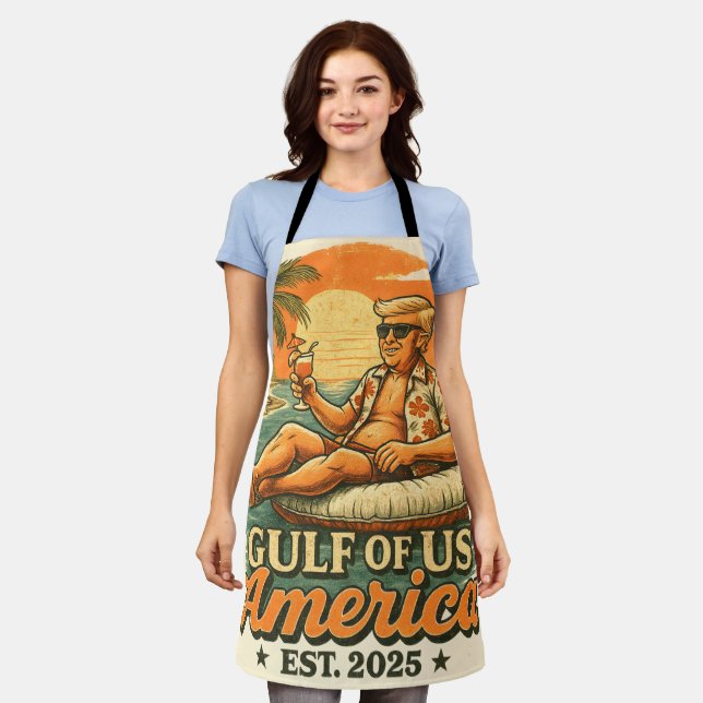 Vintager Funny Trump - Amerikas Golf 2025 Schürze (Getragen)