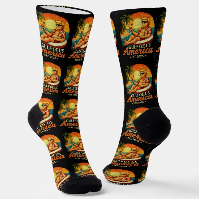 Vintager Funny Trump - Amerikas Golf 2025 Socken (Gewinkelt)