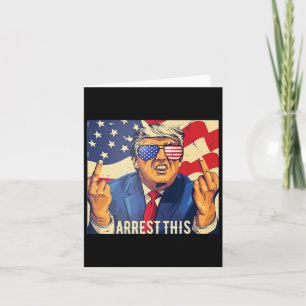 Vintager Funny Trump verhaftet am 4. Juli 2024 Karte