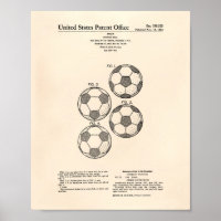 Vintager Fußball-Ball 1964 Patentart - Alter Peper