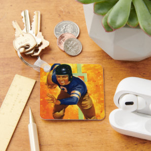 Vintager Fußball-Fußball-Rückspiel Schlüsselanhänger