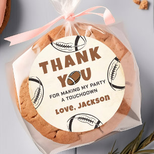 Vintager Fußball-Geburtstagsaufkleber Runder Aufkleber