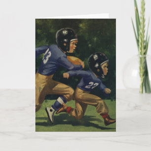 Vintager Fußball, Kinder, Sportler Karte