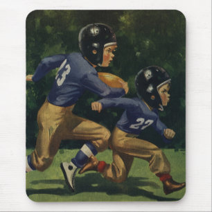 Vintager Fußball, Kinder, Sportler Mousepad