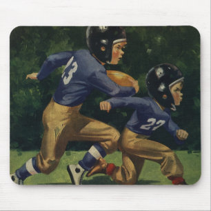Vintager Fußball, Kinder, Sportler Mousepad