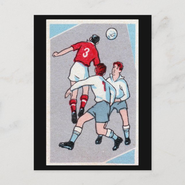 Vintager Fußball Postkarte (Vorderseite)