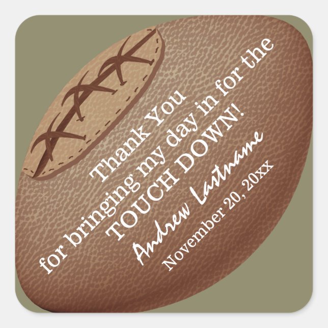 Vintager Fußball Quadratischer Aufkleber (Vorderseite)