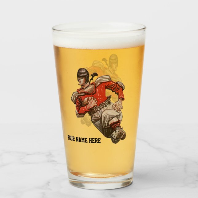 Vintager Fußballspieler Glas (Vorne (Gefüllt))