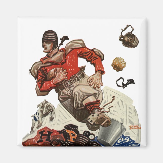 Vintager Fußballspieler Magnet (Vorne)