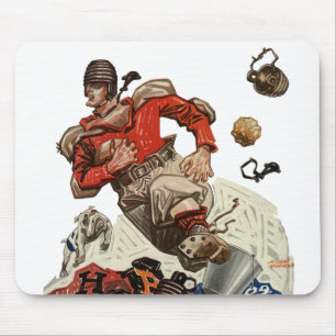 Vintager Fußballspieler Mousepad