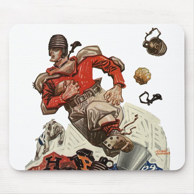 Vintager Fußballspieler Mousepad (Vorne)