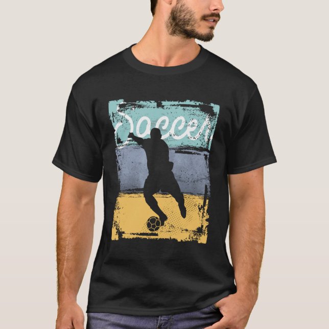 Vintager Fußballspieler T-Shirt (Vorderseite)