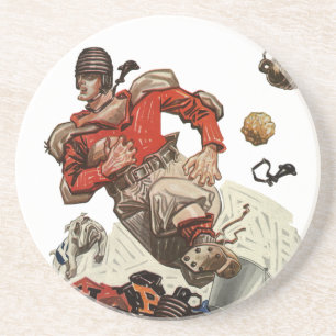 Vintager Fußballspieler Untersetzer