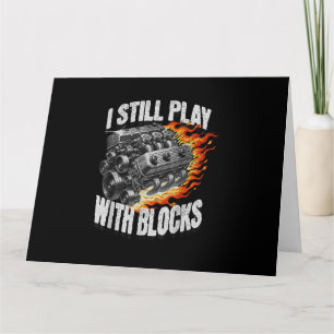 Vintager Garage Auto Motor Ich spiele noch Wi Karte