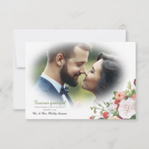 Vintager Garten-BlumenFoto danken Ihnen zu Einladung