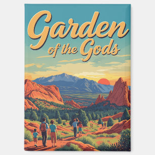 Vintager Garten des Gods Colorado Magnet