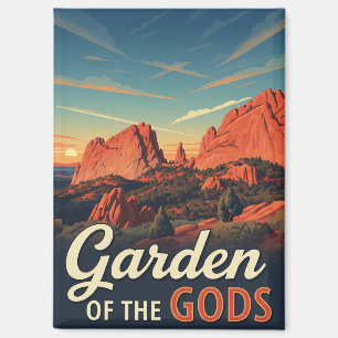 Vintager Garten des Gods Colorado Magnet