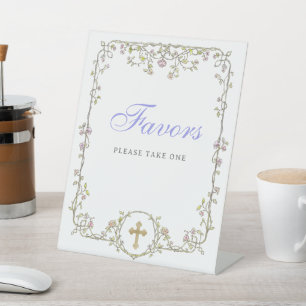 Vintager Garten Elegante Tauffavors Sockelschild