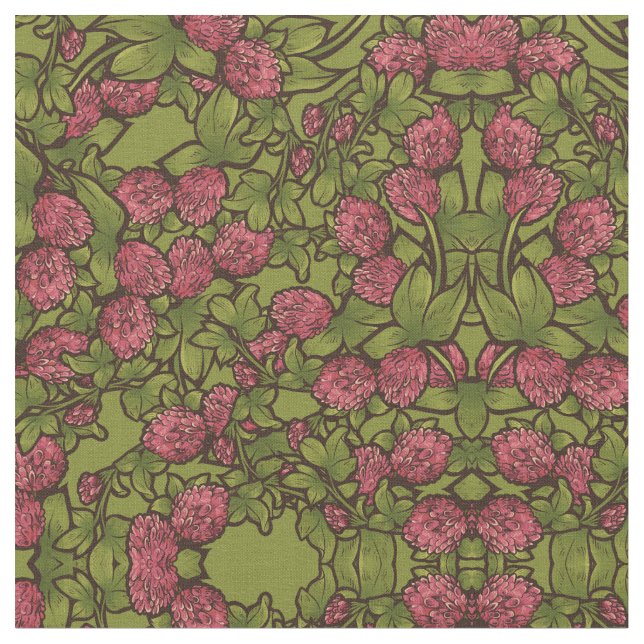 Vintager Garten mit Roter Clove Stoff (Nahaufnahme)
